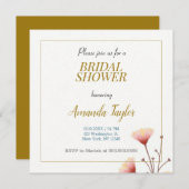 Minimalistisches Brautparty für die Goldfarbe Save The Date (Vorne/Hinten)