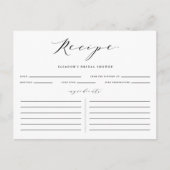 Minimalistisches Brautparty für Schwarzes Skript - Postkarte (Vorderseite)