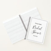 Minimalistisches Brautparty-Geschenkprogramm Notizblock (Innenseite)