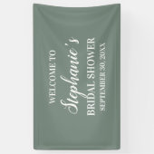 Minimalistisches Brautparty in Farbe Grün und Weiß Banner (Vertikal)