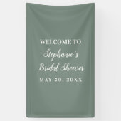 Minimalistisches Brautparty in Farbe Grün und Weiß Banner (Vertikal)