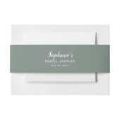 Minimalistisches Brautparty in Farbe Grün und Weiß Einladungsbanderole (Vorderseite Beispiel)