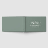 Minimalistisches Brautparty in Farbe Grün und Weiß Gästebuch (Voll)