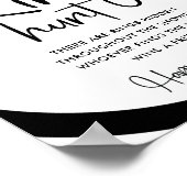 Minimalistisches Brautparty Jagdspiel Poster (Ecke)