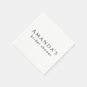 Minimalistisches Brautparty Junggeselinnen-Abschie Serviette (Ecke)