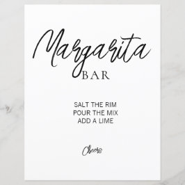 Minimalistisches Brautparty Margarita Sign