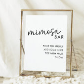 Minimalistisches Brautparty Mimosa Bar Poster
