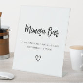 Minimalistisches Brautparty Mimosa Bar Sign Sockelschild (In Situ)