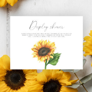 Minimalistisches Brautparty mit Sonnenblumen Dusch Begleitkarte
