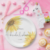 Minimalistisches Brautparty mit Sonnenblumen Pappteller (Party)