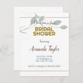 Minimalistisches Brautparty mit weißer Farbe RSVP Karte (Vorne/Hinten)