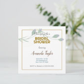 Minimalistisches Brautparty mit weißer Farbe Save The Date (Stehend Vorderseite)