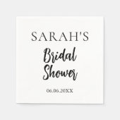 Minimalistisches Brautparty Napkin Serviette (Vorderseite)