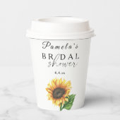 Minimalistisches Brautparty Pappbecher (Rückseite)