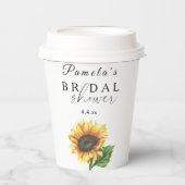 Minimalistisches Brautparty Pappbecher (Vorderseite)