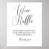 Minimalistisches Brautparty Raffle Spielzeichen Poster (Vorne)