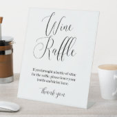 Minimalistisches Brautparty Raffle Spielzeichen Sockelschild (In Situ)