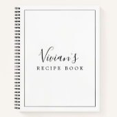 Minimalistisches Brautparty Rezept Notizblock (Vorderseite)