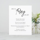 Minimalistisches Brautparty Ring Game (Stehend Vorderseite)