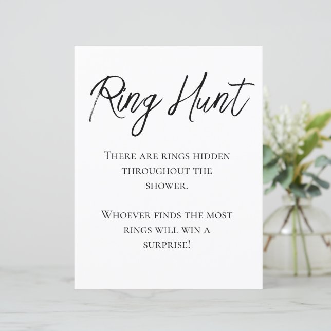Minimalistisches Brautparty Ring Hour Game (Stehend Vorderseite)