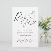 Minimalistisches Brautparty-Ringspiel (Stehend Vorderseite)