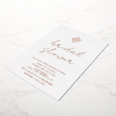 Minimalistisches Brautparty Rose Gold Folieneinladung (Gedreht)