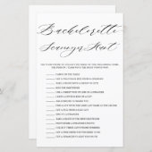 Minimalistisches Brautparty Scavenger Hunt Game (Vorne/Hinten)