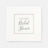 Minimalistisches Brautparty Serviette (Vorderseite)