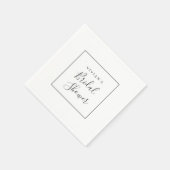 Minimalistisches Brautparty Serviette (Ecke)