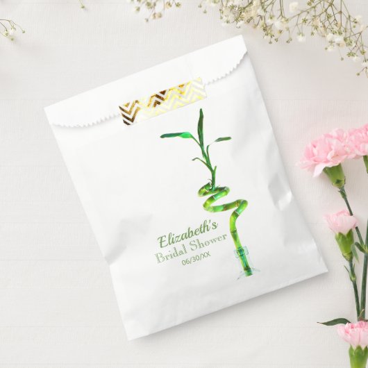 Minimalistisches Brautparty Spiraled Lucky Bamboo Geschenktütchen (Versiegelt)