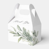 Minimalistisches Brautparty von Eukalyptus bei Sag Geschenkschachtel (Vorderseite)