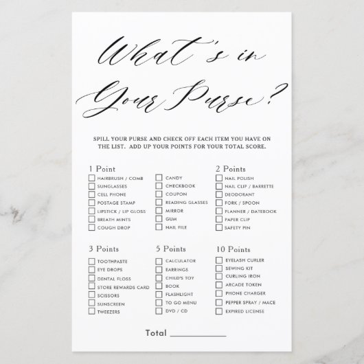 Minimalistisches Brautparty, was in deinem Handspi (Vorderseite)