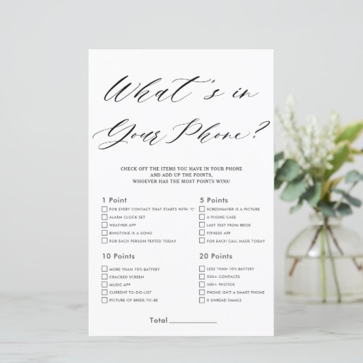 Minimalistisches Brautparty Was steckt in deinem H (Stehend Vorderseite)