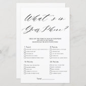 Minimalistisches Brautparty Was steckt in deinem H (Vorne/Hinten)