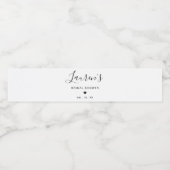 Minimalistisches Brautparty Wasser Flaschen Etiket Wasserflaschenetikett (Einzelnes Label)