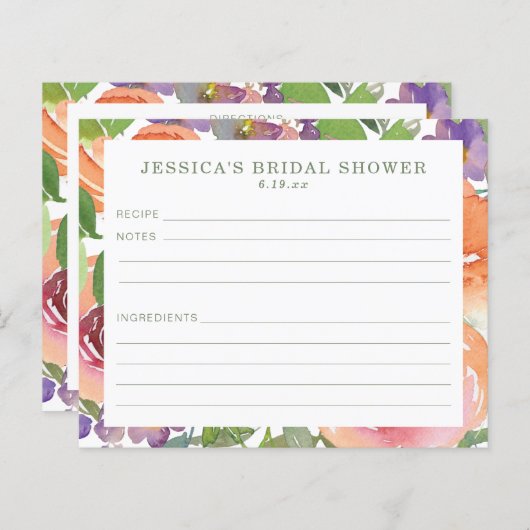 Minimalistisches Brautparty Wasserfarbe (Vorne/Hinten)