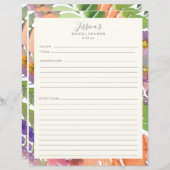 Minimalistisches Brautparty Wasserfarbe (Vorne/Hinten)