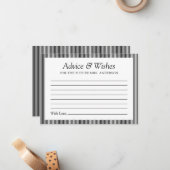 Minimalistisches Brautparty Zukunft Frau Advice Ca Mitteilungskarte (Vorderseite/Rückseite Beispiel)