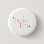 Minimalistisches Brautstamm-Rosengold Button (Vorderseite)