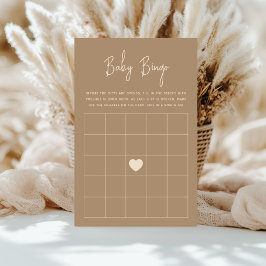 Minimalistisches Brawn Gender Reveal Bingo Game