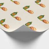Minimalistisches Brot und Olivenöl Geschenkpapier (Ecke)