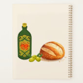 Minimalistisches Brot und Olivenöl Planer (Rückseite)