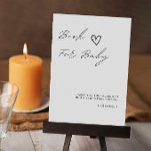 Minimalistisches Buch für Babysignatur, Babydusche Einladung