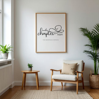 Minimalistisches Buch Lover Art Poster