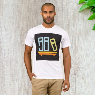 Minimalistisches Bücherregal-Grafik-Icon T-Shirt