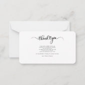 Minimalistisches Budget Handschrift Vielen Dank Mitteilungskarte (Rückseite)