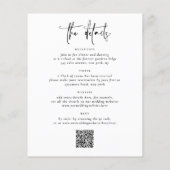 Minimalistisches Budget in einem QR Code Foto Hoch (Rückseite)