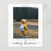 Minimalistisches Budget Werden Sie mein Ringträger (Vorderseite)