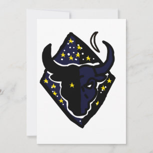 Minimalistisches Bull-Icon Feiertagskarte