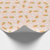 Minimalistisches Bunny und Karrot Geschenkpapier (Ecke)
